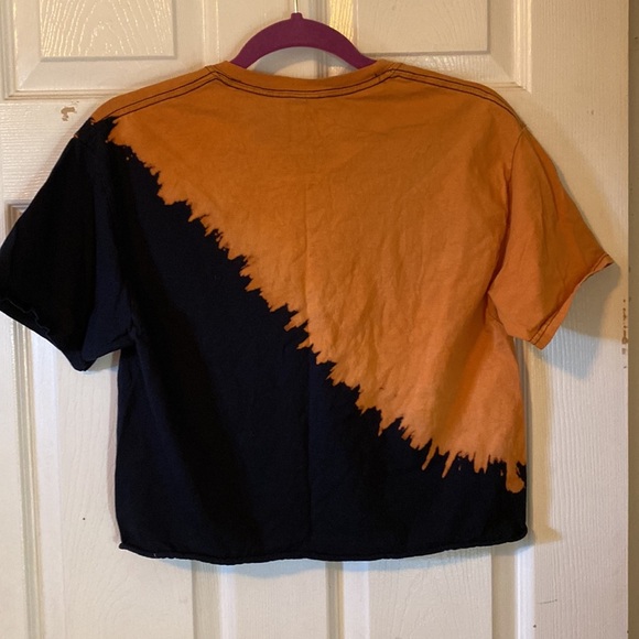 AC/DC animal detail tie dye crop top. P104 - Picture 4 of 5